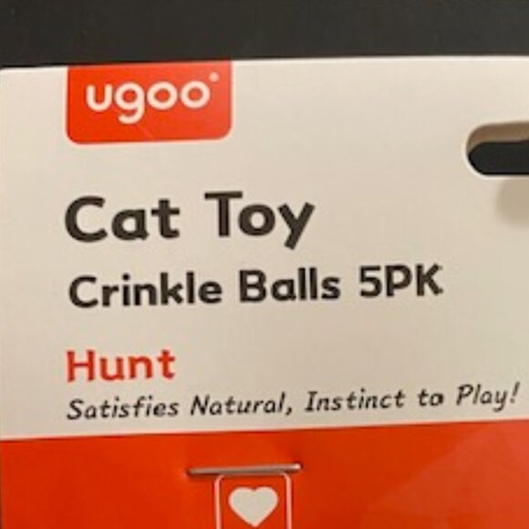 ugoo: Cat Toy Crinkle Balls 5 pack (HUNT) - Picture 5 of 8